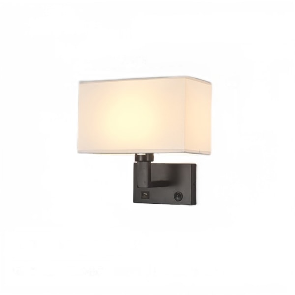 Vägglampa inomhus, modern minimalistisk stil, 1058 tyg Black + White