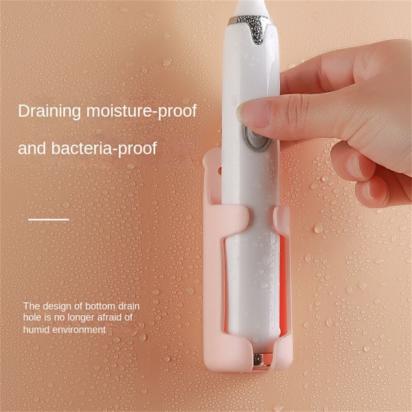 ABS Elektrisk tandborsthållare, Auto Scaling Wall Mount Free Pink