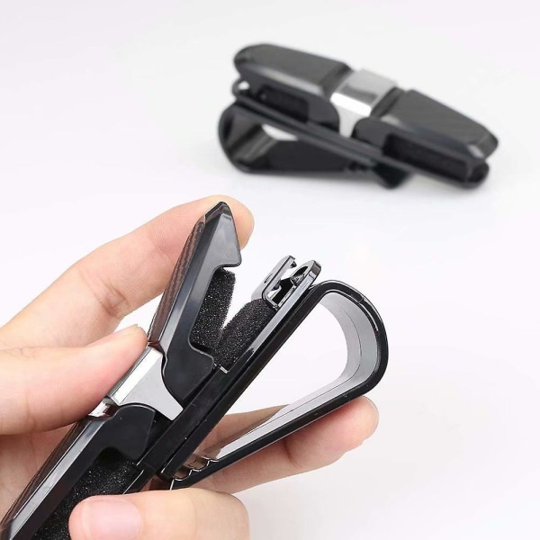 2-pack glasögonhållare för bil solskydd, solglasögon