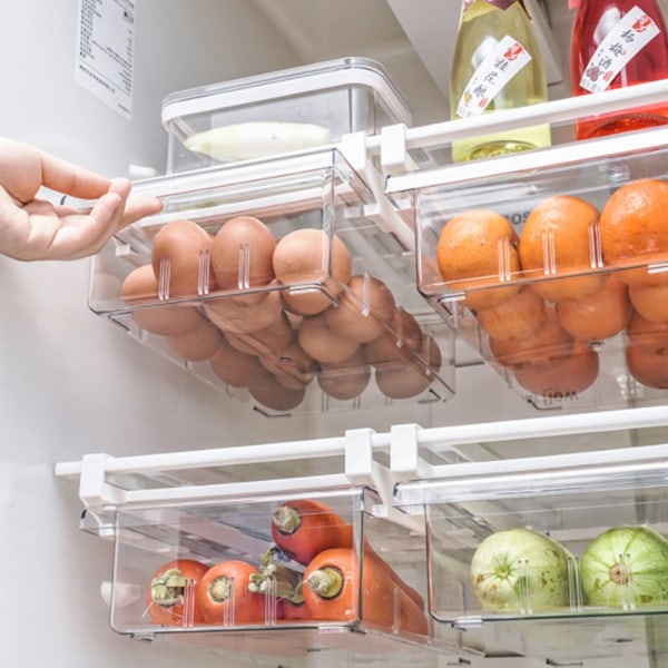 Kylskåp Organizer Förvaringslåda Matbehållare Plast