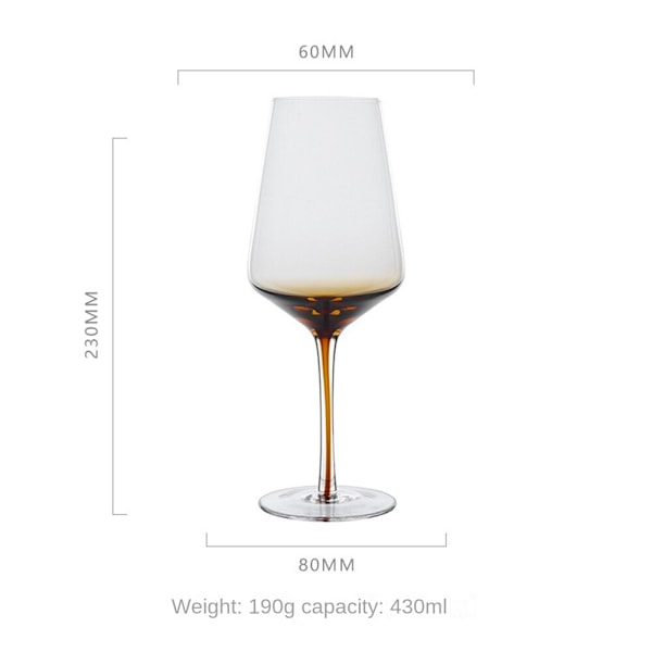 Crystal Wine Glass, Transparent High-legged Crystal Wine