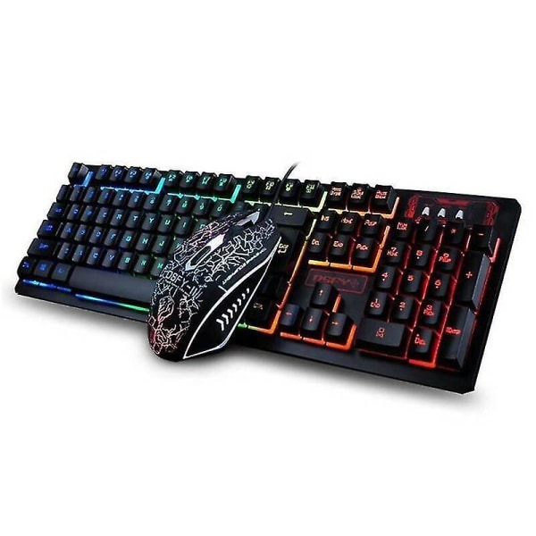 Gaming Tangentbord och Mus Set Rainbow Led USB