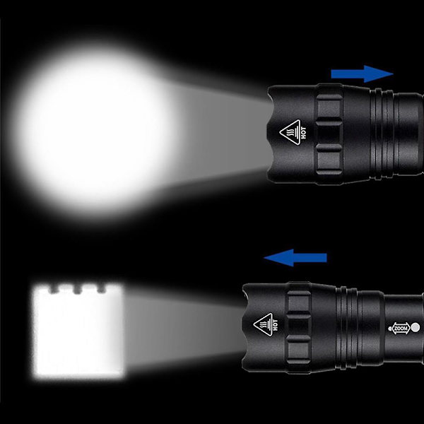 Alonefire TK503 Zoombar LED Ficklampa Set Ficklampa 18650