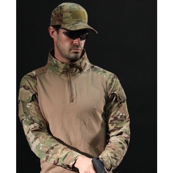 Groda Kostym Långärmad T-shirt Kostym Jacka Camouflage