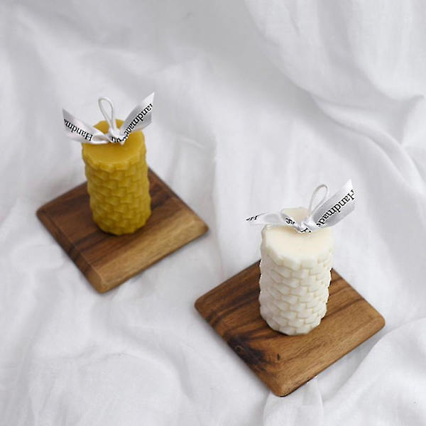 Geometrisk honeycomb cylindrisk ljus form DIY Wicks