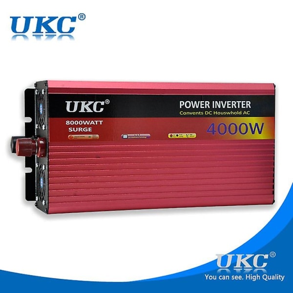 Ukc 4000w Solar Car Power Inverter DC 12v till 220v Power
