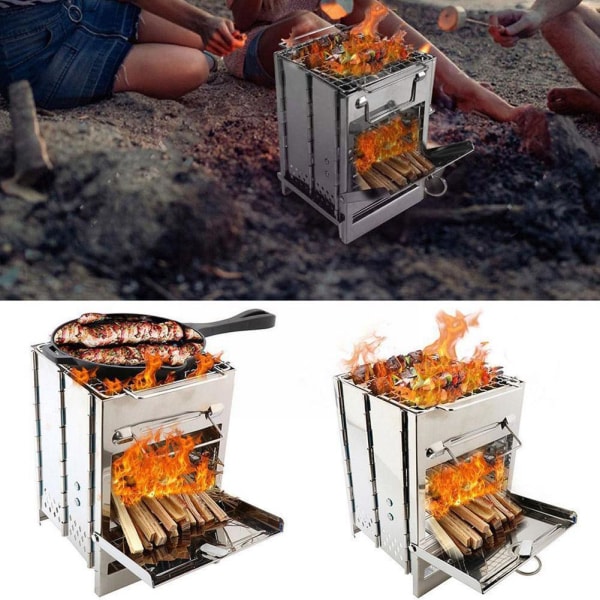 Utegrill Mini Kolspis Fällbar Grill Utomhus