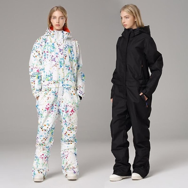 Vattentät One Piece Skiddräkter Snowboard Jumpsuit Sport S / Style 2 Khaki