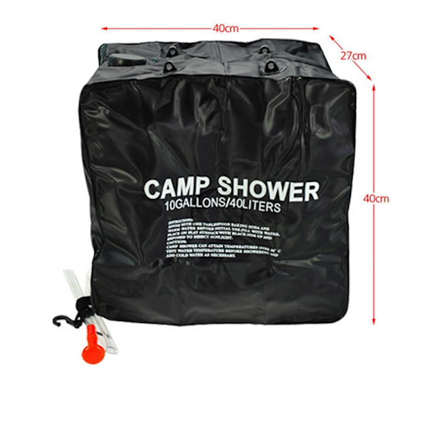 40L Outdoor Camping Solar Varmvatten Duschväska Vikbar