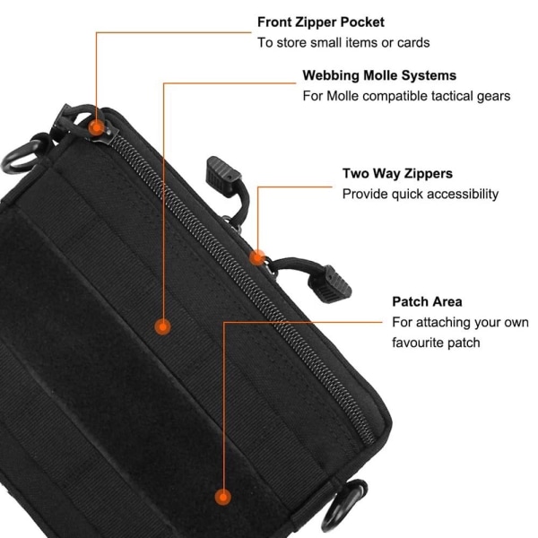 1000D Molle Pouch Tactical Emergency Survival Pocket Multi