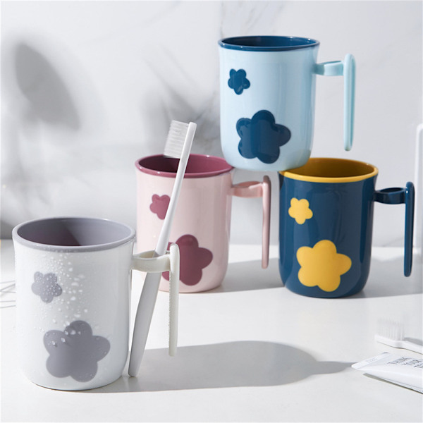 Plast munsköljkopp, plast bicolor drickbart munvatten White