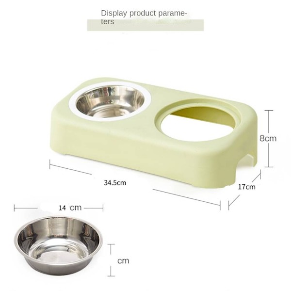 Dubbel skål för husdjursskål, Dubbellager Dual Purpose Premium Blue