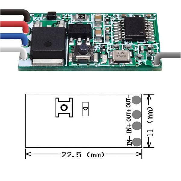 433mhz Dc 3,6v 6v 12v 24v 1ch Relay Wireless Rf Remote