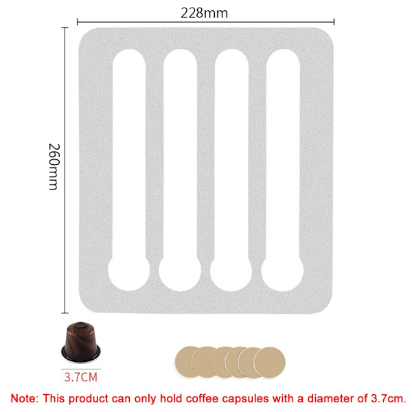 Pod Nespresso Kapselhållare Stativ Aluminium