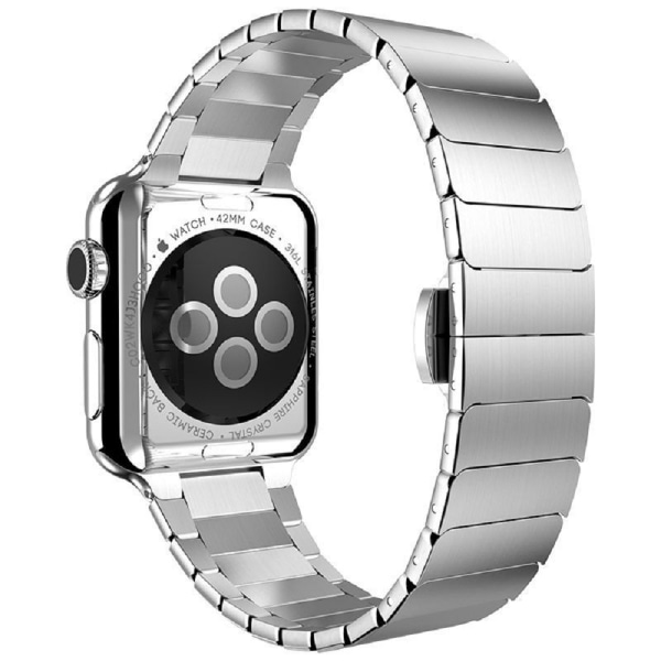 38/40/41MM, 42/44/45MM metallrem för Applewatch5/6/7 med Silver 42/44/45MM