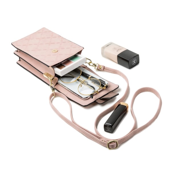 Mobiltelefonväska för damer, en axelhandsbärare Pink