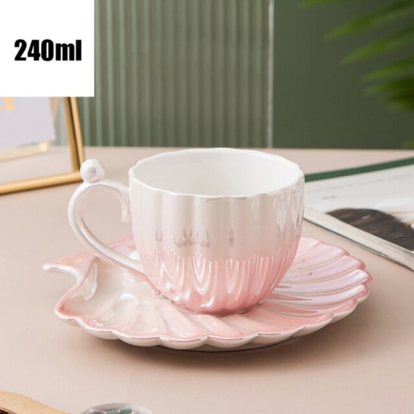 Creative Gradient Rosa Blå Grön Shell Pearl Cups And
