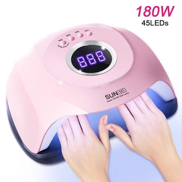 180W SUN M3 UV LED Nagellampa Nageltork 45 LEDs Lampa För Alla