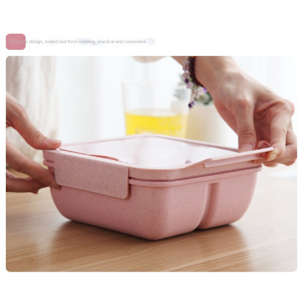 Lunchbox av vetefiber, lämplig för studentseparerad White