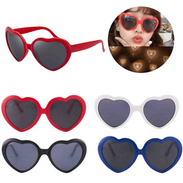 2st Kärlek Hjärtformade Effektglasögon 3d Hjärtglasögon