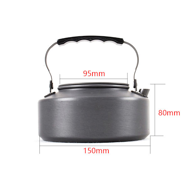 1,1L utomhus Ultralätt tekanna i aluminiumlegering Camping