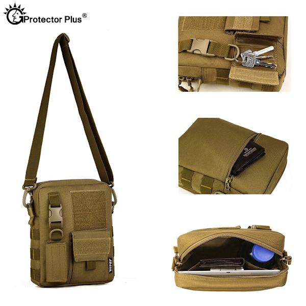 PROTECTOR PLUS Tactical Messenger Bag Herr Military Camo