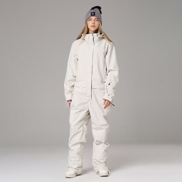 Vattentät One Piece Skiddräkter Snowboard Jumpsuit Sport M / Style1 White