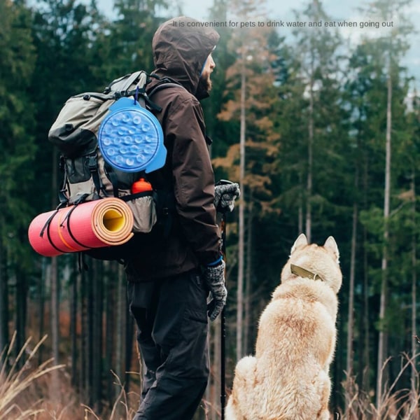 Multifunktionell hundsugare, slickpad hopfällbar slow food Blue