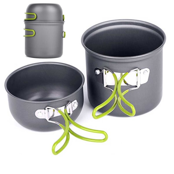 Camping Köksredskap Set Portable Pot 1 2 Personer servis