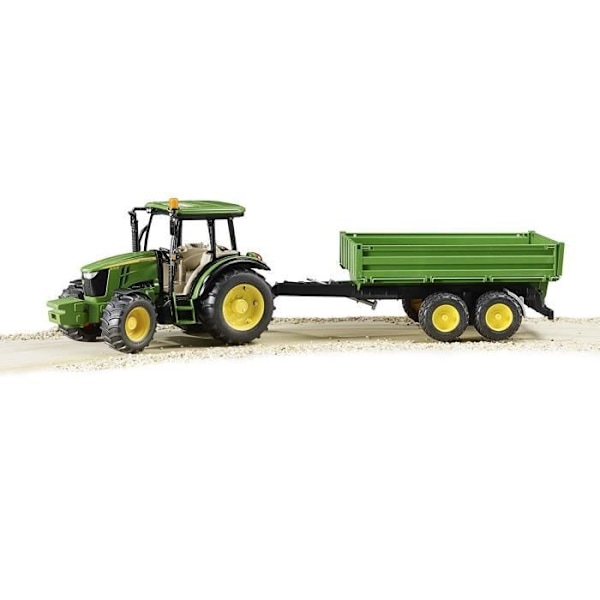 John Deere 5115M traktor med släp - BRUDER - Skala 1:16 - För pojkar från 3 år och uppåt