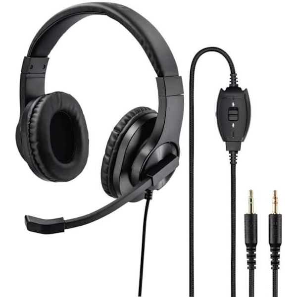 Hama HS-P300 139925 PC-headset 3,5 mm jack Stereo, trådbunden Supra-aural Svart 1 st(n)