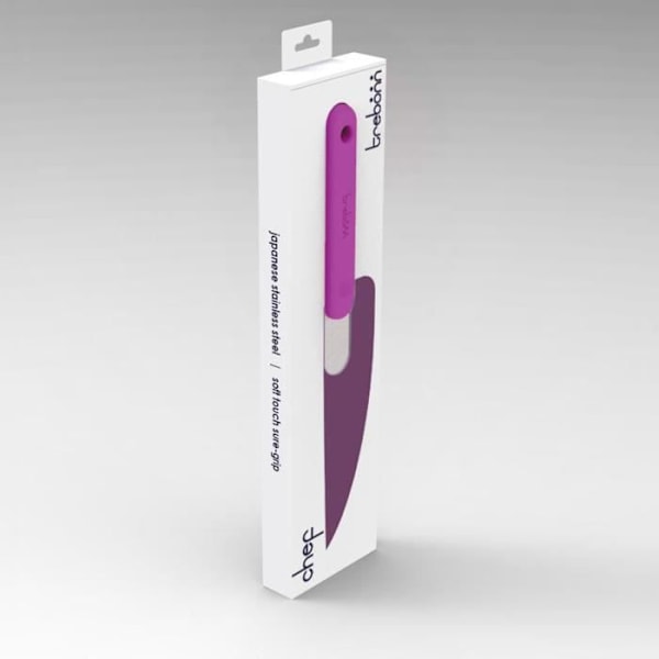Kokkekniv - TREBONN - Rustfrit stål - Alsidig - Letvægts - Skridsikker håndtag Inox - violet