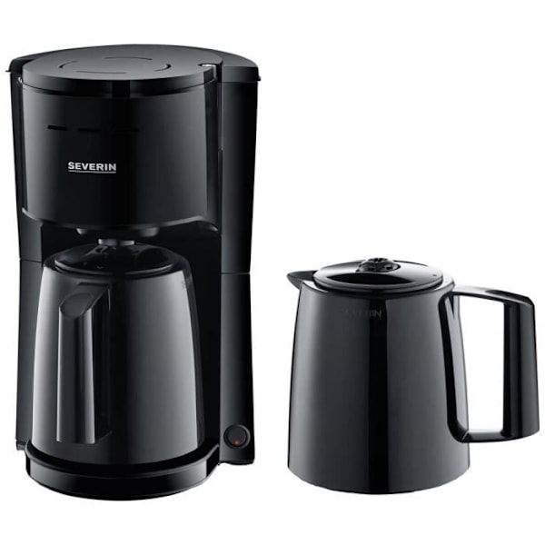Severin KA 9307 Kaffemaskine sort Antal kopper=8 termoforskyder