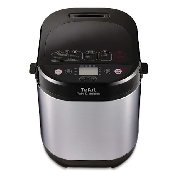 Tefal Pain & Délice PF240E, Sort, Rustfrit stål, 1 kg, 500 g, 15 timer, LCD, 720 W