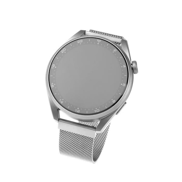 22mm bred FIXED Mesh rostfri stålrem för smartwatch, silver