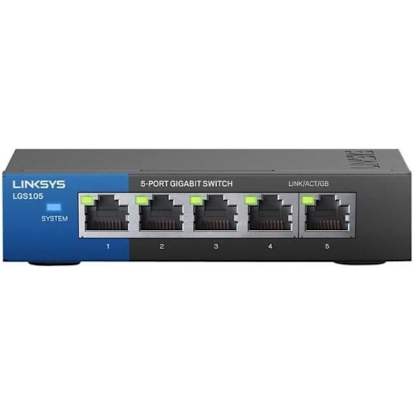 LINKSYS LGS105 Business Switch - Hallitsematon - 5x10/100/1000 - Pöytäkone - AC 100/230V