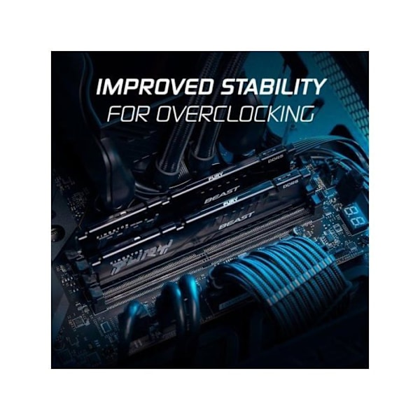 Kit RAM DDR5 - KINGSTON - FURY Beast - 64Go - 6000MT/s - CL30 - DIMM 288 ben.