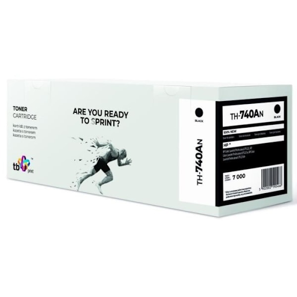 Toner för HP CLJ CP5225 TH-740AN svart 100 % ny - TB Print