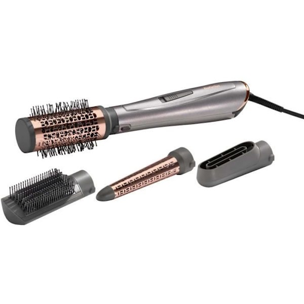 Blæsebørste - BaByliss - AS136E Air Style 1000 - Til tørring, formning og krølning Sort, Kobberfarve, Palladium