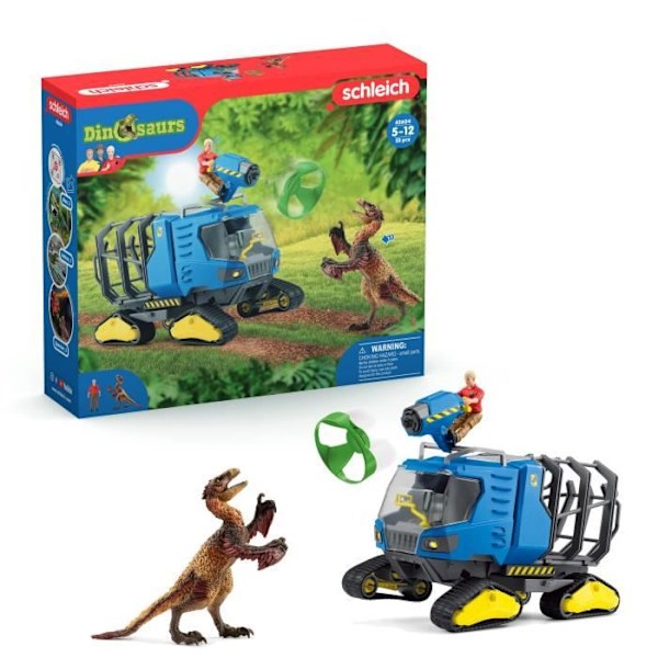 Dino Capture Vehicle - Dinosaur figursæt - Schleich Toys 42604 Dinosaurer - fra 4 år og opefter Blå