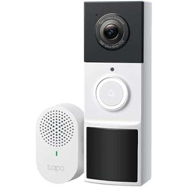 Videodörrkamera - TP-Link - Tapo D210 - Wi-Fi 2,4 GHz - Nattseende - Rörelsedetektering Svart, Vit