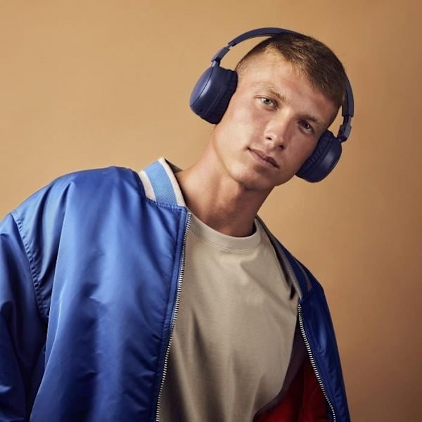 Energy Sistem Radio Color - Bluetooth®-hörlurar med FM-radio (100 % återvunnen plast, Bluetooth-teknik) Blå Blå