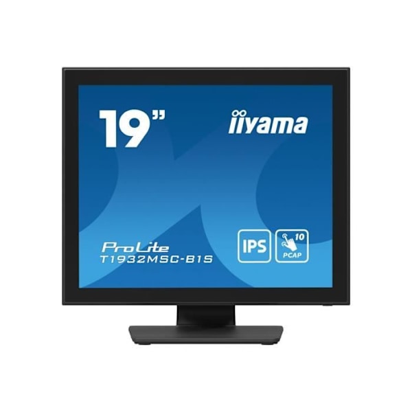 - iiyama - iiyama ProLite T1932MSC-B1S - LCD-näyttö - 19" - kosketusnäyttö - 1280 x 1024 - IPS - 250 cd/m² - 1000:1 - 14 ms - HDMI,