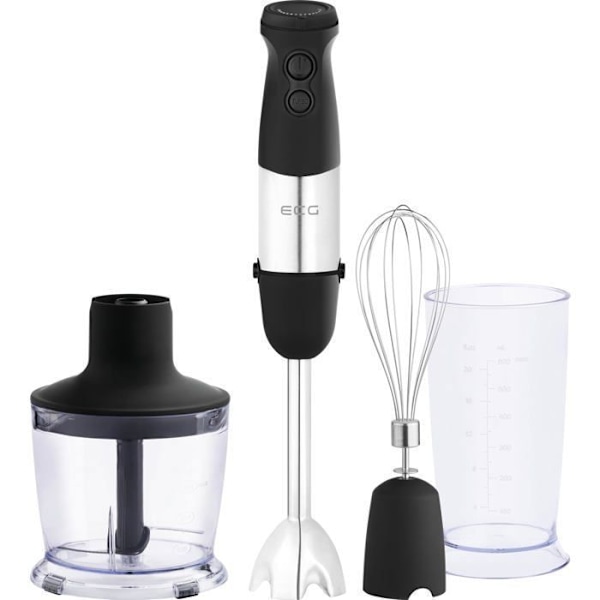 Handmixare ECG RM 750 – 750 W – Rostfri fot – Visp, 500 ml hackare, 600 ml kopp – Tyst & lätt