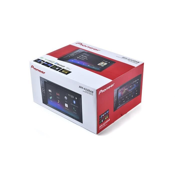 Autoradio - PIONEER - AVH-A240DABDAB - DVD - USB - 2 DIN - 6,2" - DAB+ - Bluetooth