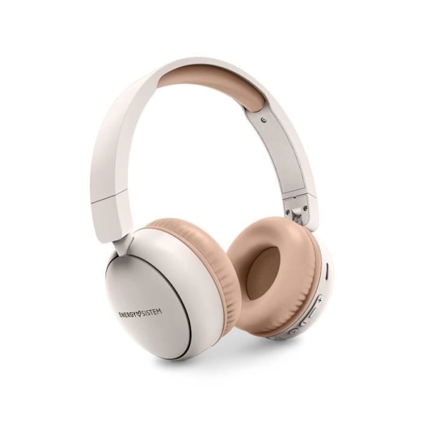 Bluetooth-hörlurar - Energy Sistem - Radiofärg - Återvunnen plast - Batteritid 16 timmar - FM-radio Grädde