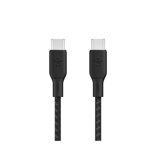 Belkinin USB-C–USB-C-kaapeli 100 W, punottu 3 m