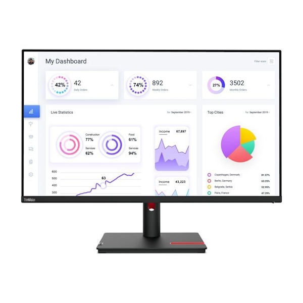 LENOVO THINKVISION T32P-30 80 CM (31,5'') 3840 X 2160 PIXEL 4K ULTRA Sort
