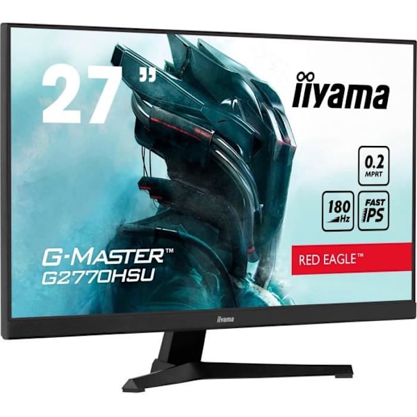 PC-skærm - IIYAMA - G2770HSU-B6 - 27" IPS FHD 1920 x 1080 - 0,2ms - 180Hz - HDMI DP - Sort