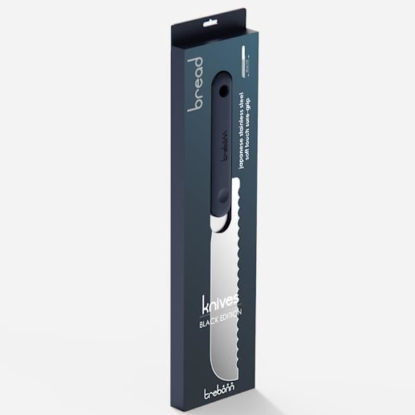 Brødkniv Inox og Sort